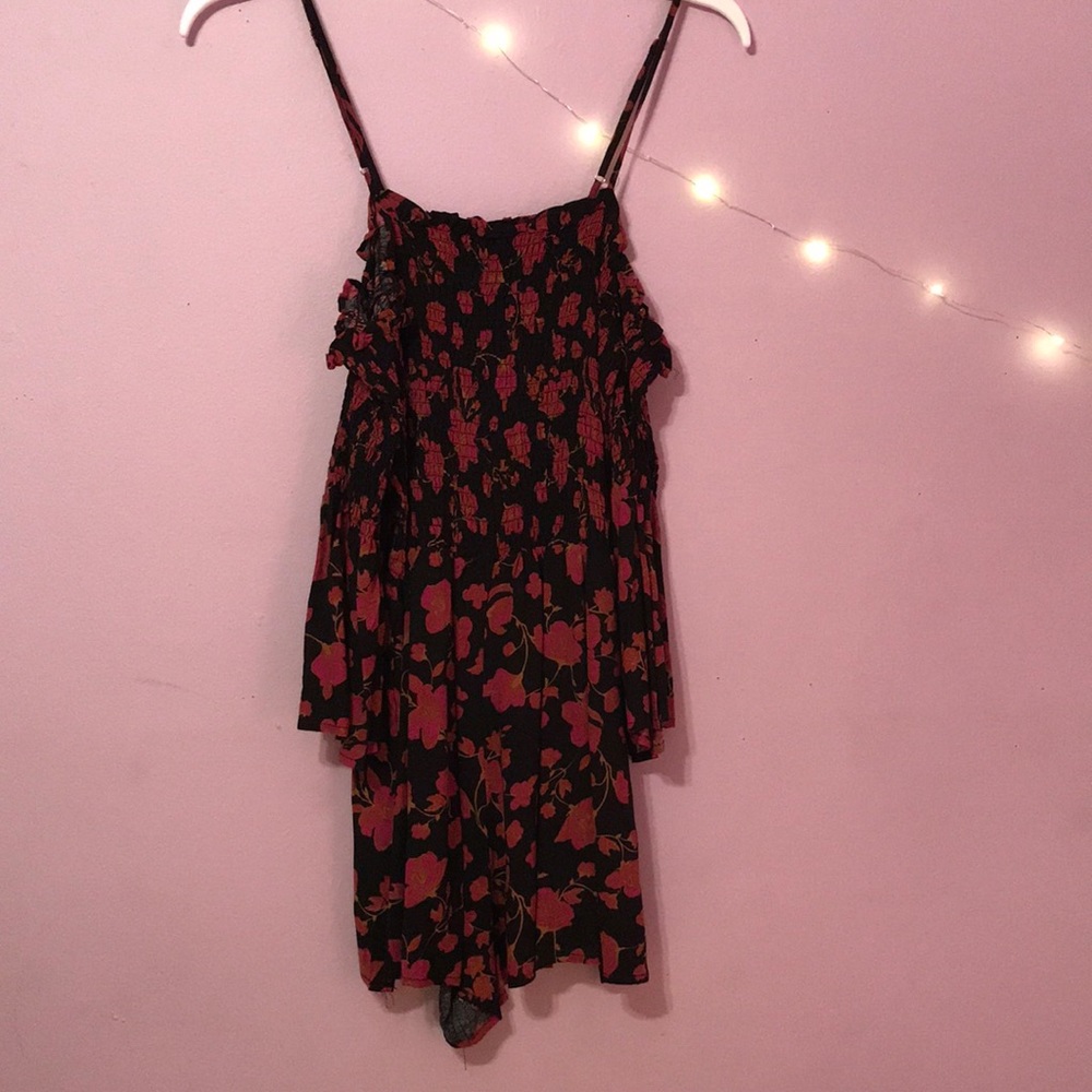 Off the shoulder floral romper